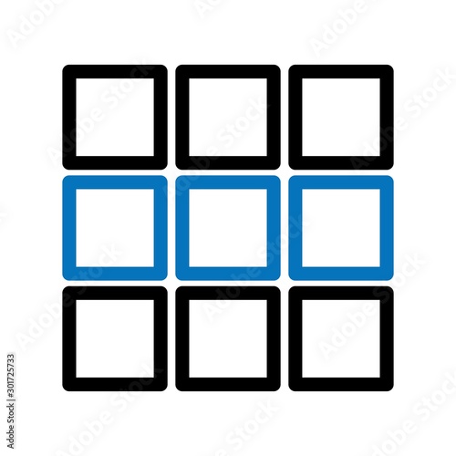 Grid Icon With White Background