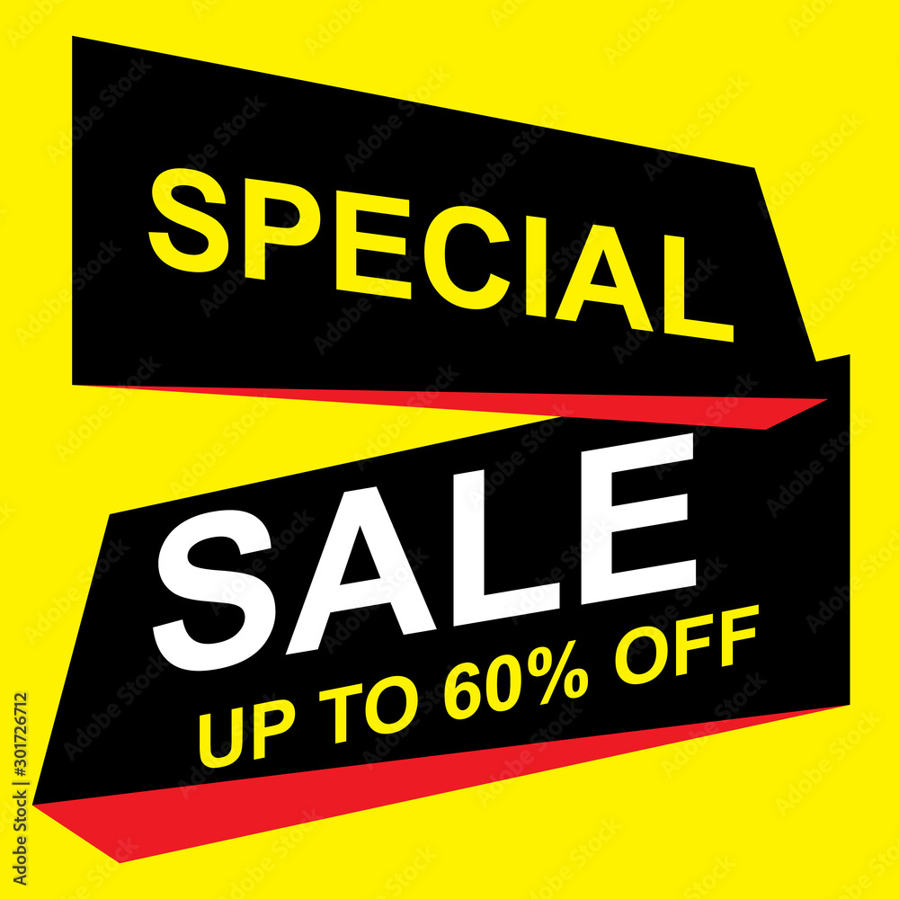 Fototapeta premium Sale banner. Vector illustration modern template design for web