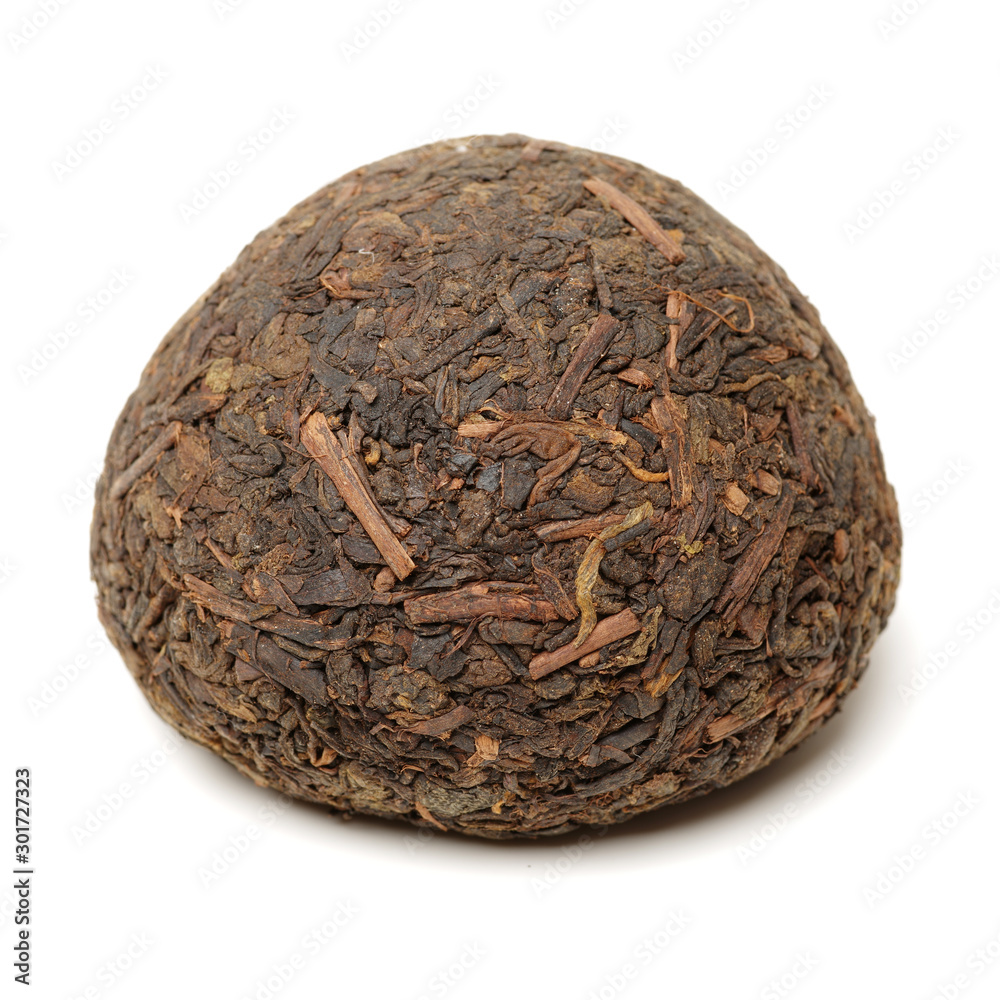 energy, the Chinese fermented Puer tea isolated on white background energy, the Chinese fermented Puer tea isolated on white background
