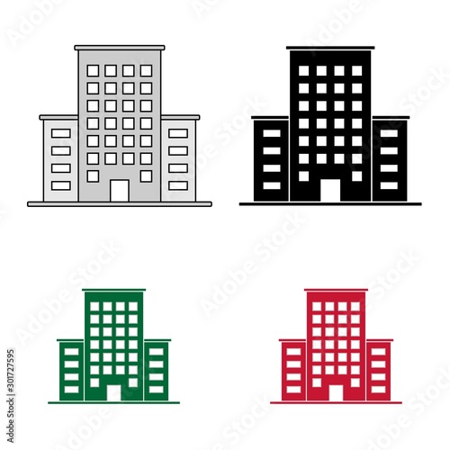 isolated building icon set vector.