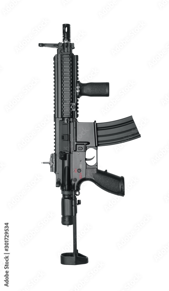 Compact Small Barrel Rifle (SBR) on white background