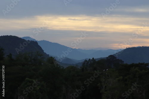 Sunet inthe thai mountains