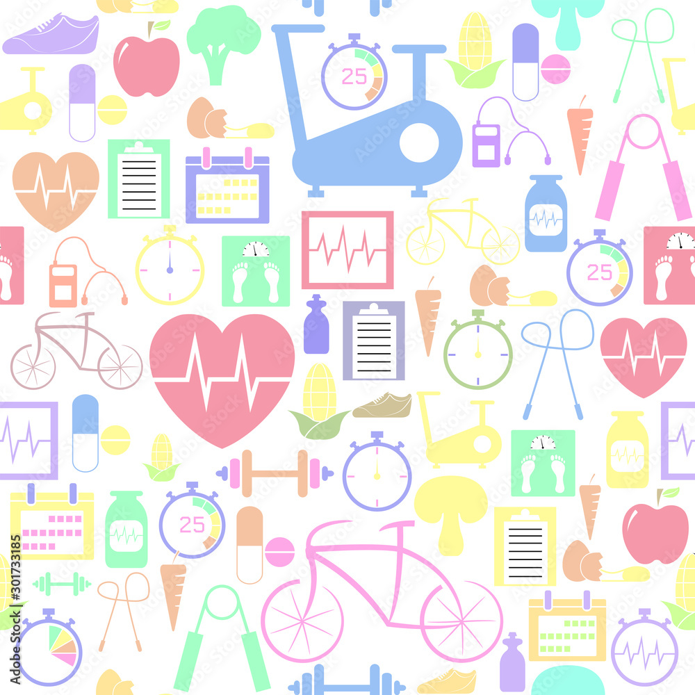 fitness seamless pattern background icon. fitness seamless pattern background icon.