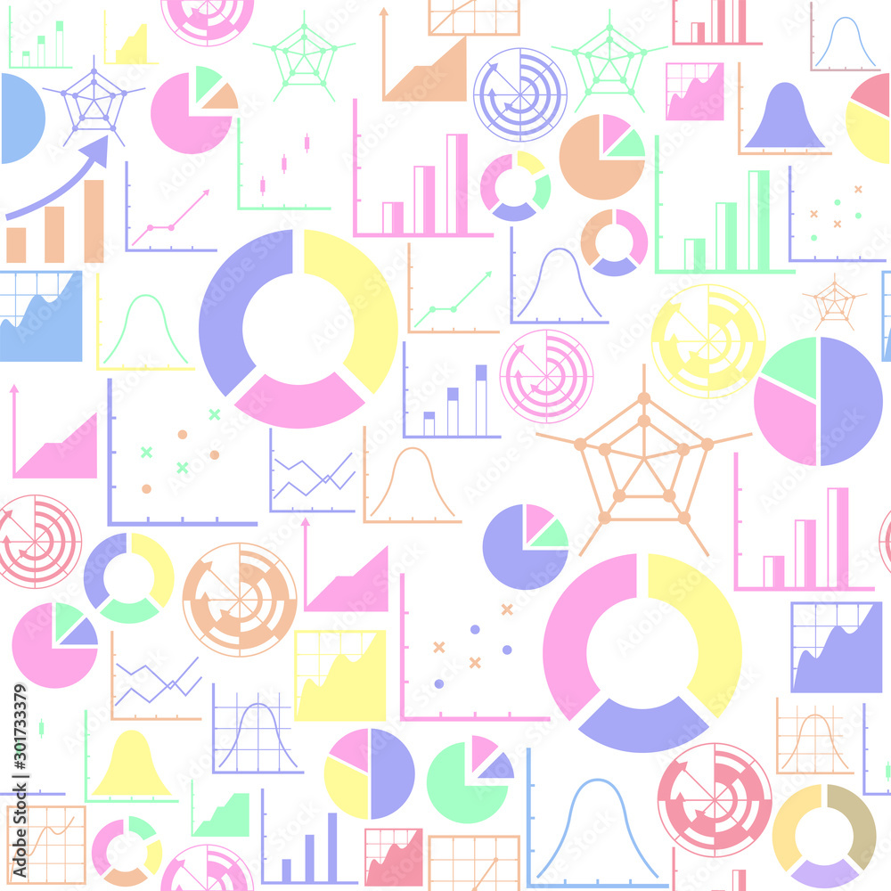 graph seamless pattern background icon.