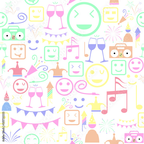 fun seamless pattern background icon.
