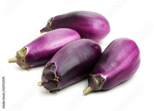 Wallpaper Mural Purple eggplant on white background Torontodigital.ca