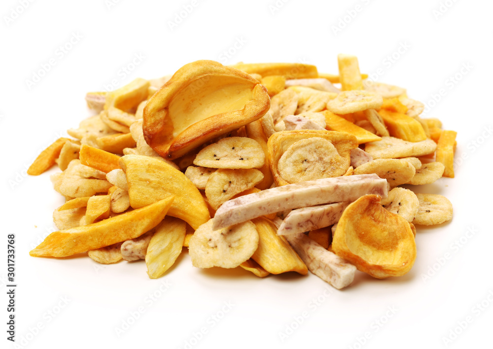 Dried fruit on white background Dried fruit on white background