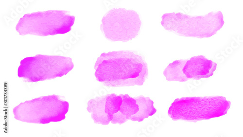 Purple watercolor brush for your design, watercolor background concept, vector.