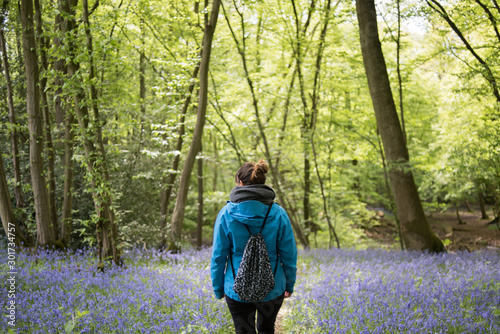woman in forest