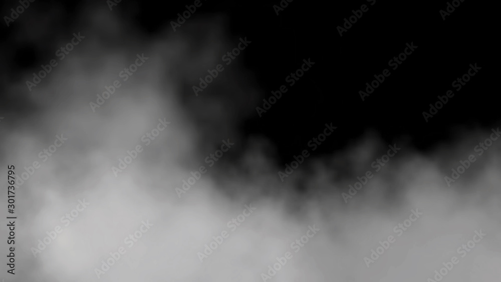 Atmospheric smoke or dry ice. Haze on black background. White smoke mist or fog surface. Atmospheric smoke or dry ice. Haze on black background. White smoke mist or fog surface.