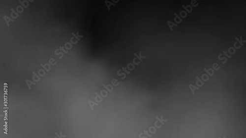 Atmospheric smoke or dry ice. Haze on black background. White smoke mist or fog surface.