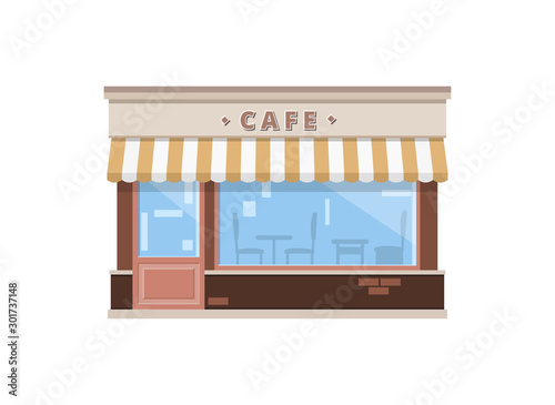 Cafe Shop Building Illustration concept design