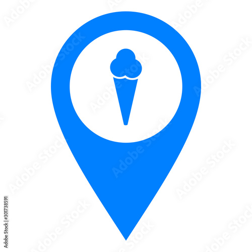 Eis und Kartenmarkierung