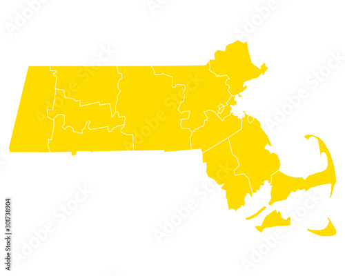 Karte von Massachusetts