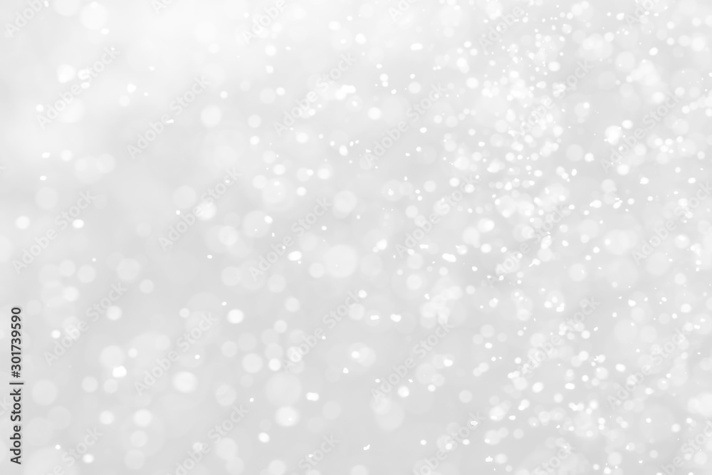 white Abstract bokeh defocus glitter  background