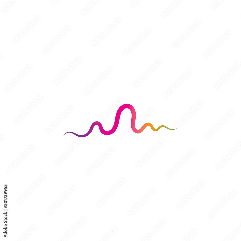 Sound wave logo template vector icon illustration