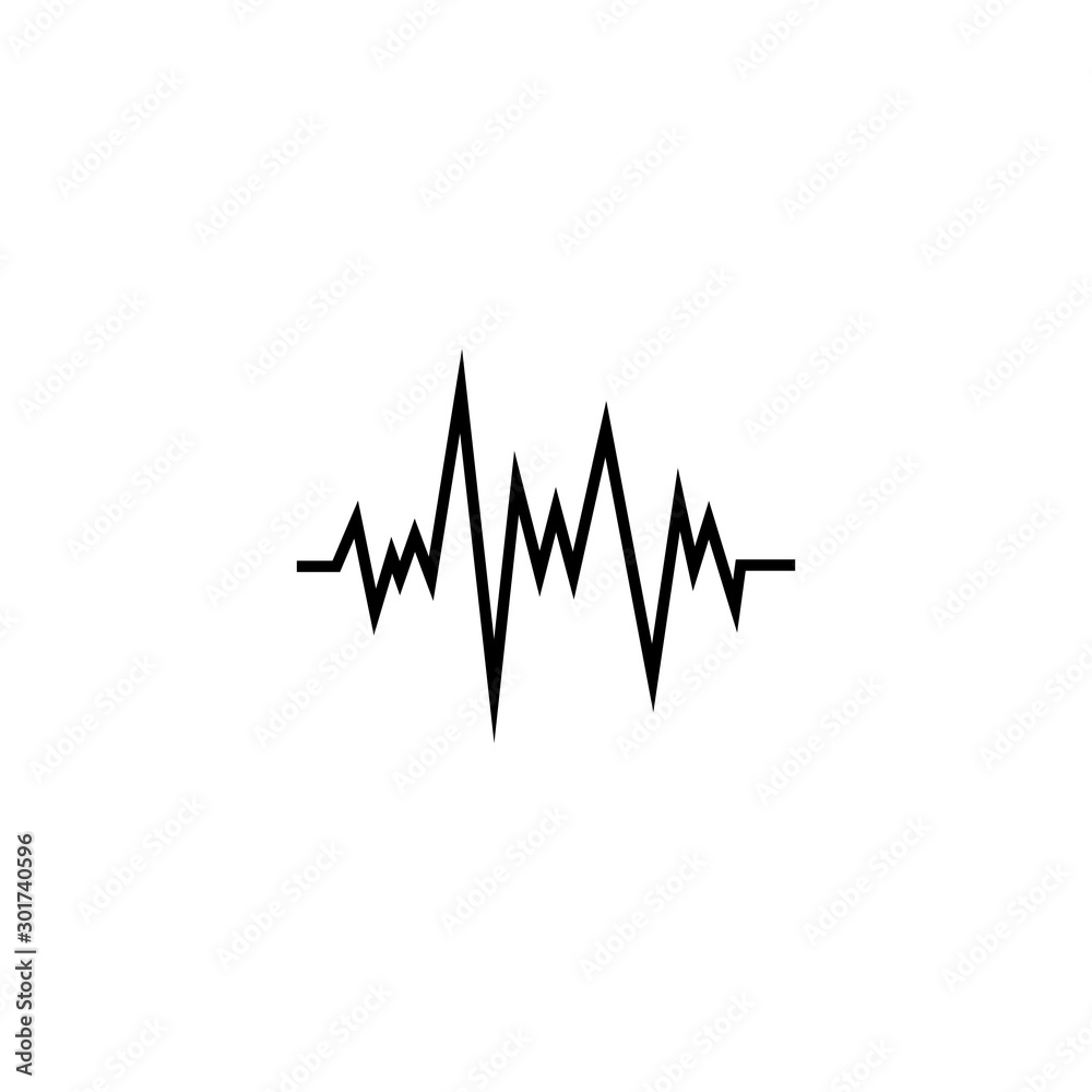 Sound wave logo template vector icon illustration