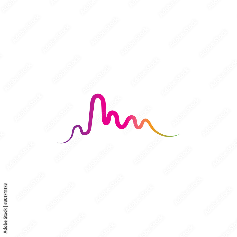 Sound wave logo template vector icon illustration Sound wave logo template vector icon illustration