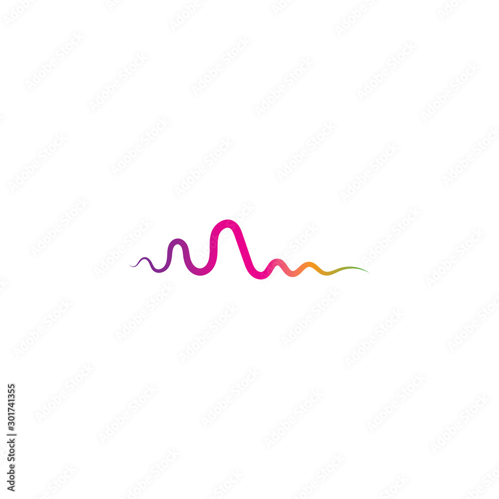 Sound wave logo template vector icon illustration Sound wave logo template vector icon illustration