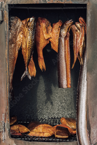 Fototapeta Naklejka Na Ścianę i Meble -  Smoked fish in traditional polish cuisine