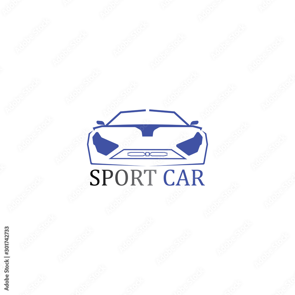Obraz premium SPORT Car silhouette logo Vector template icons app