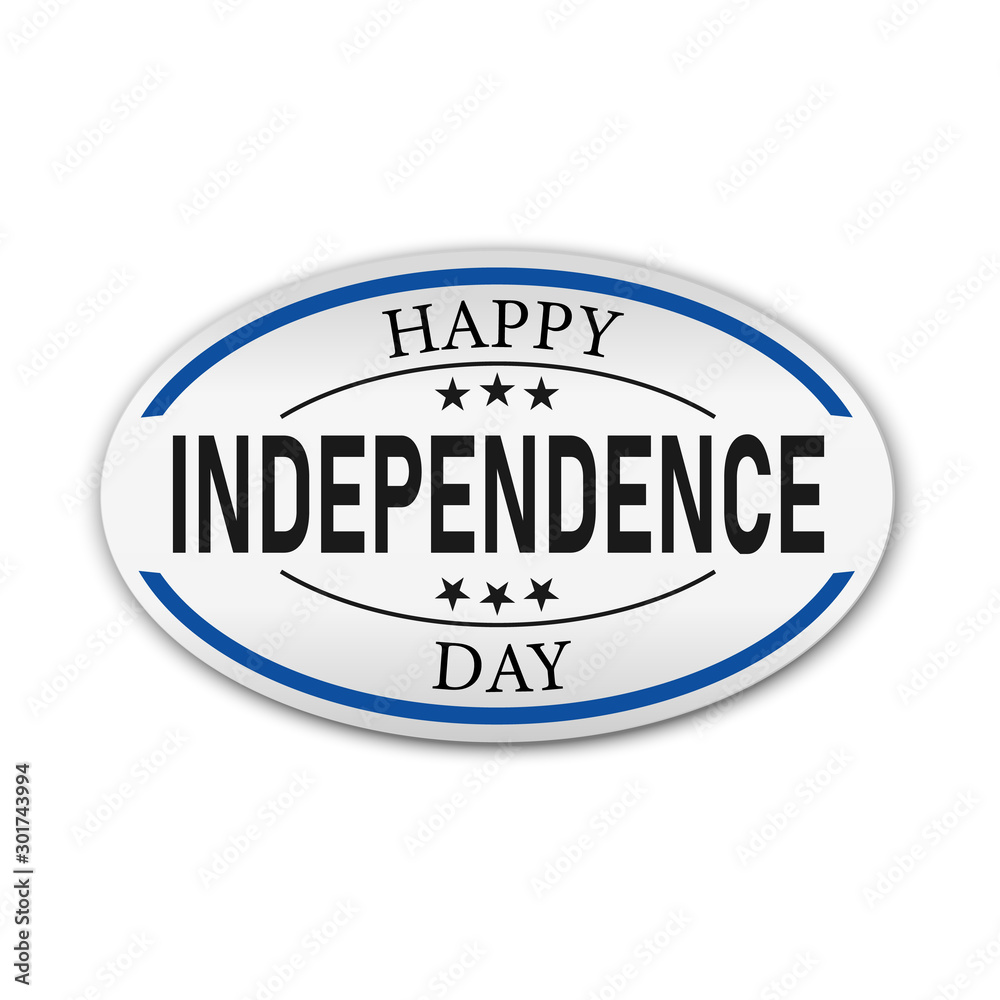 Happy Independence Day paper logo badge card design vector royalty free ...
