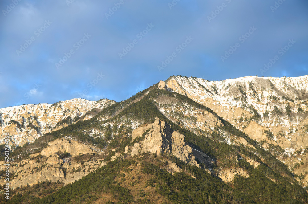 Morning view of the Crimean mountains