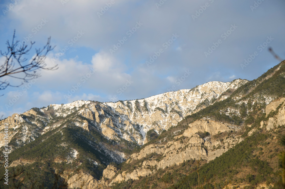 Morning view of the Crimean mountains