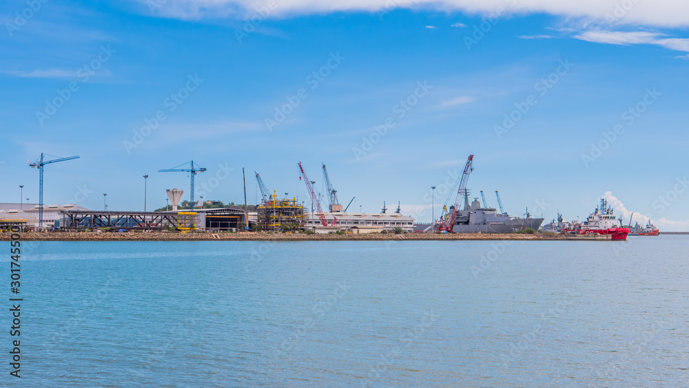 3 September 2019, Sattahip Cargo Port, Chonburi Province, Thailand.