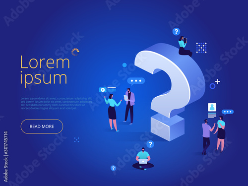 Question mark landing page template