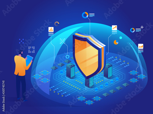 Cybersecurity malware security program Data secure photo
