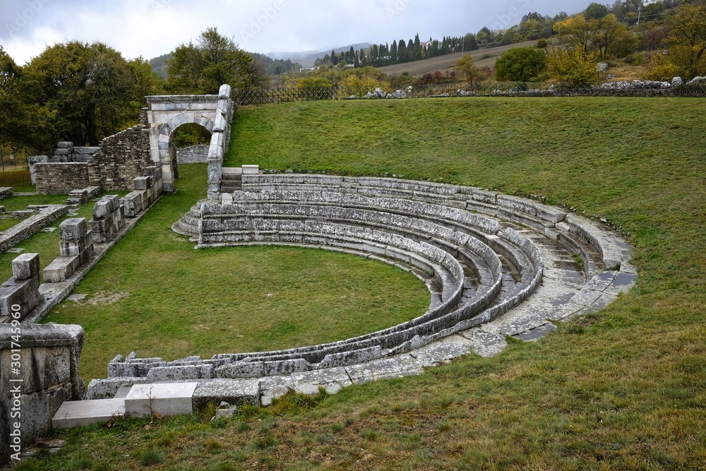 archaeological site of Pietrabbondante in Molise