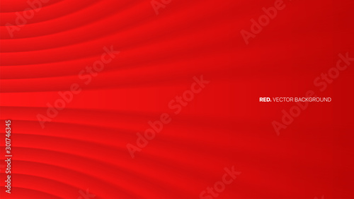 3D Vector Luxury Gala Ceremonial Elegant Deep Red Abstract Background. Red Vector Background. Blank Subtle Distorted Stripes Party Event Decoration. Minimalist Style Wallpaper. Depth Of Field Effect