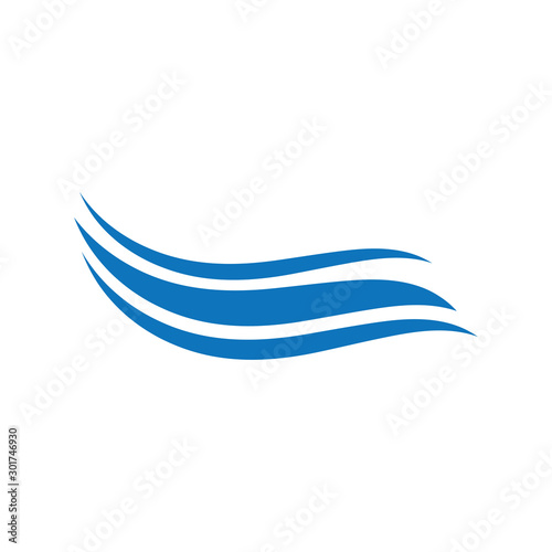 Water Wave symbol and icon Logo Template vector