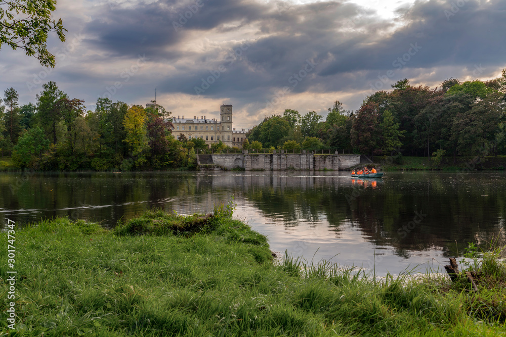 The Great Gatchina Palace on a summer evning, Gatchina, Saint Petersburg, Russia The Great Gatchina Palace on a summer evning, Gatchina, Saint Petersburg, Russia