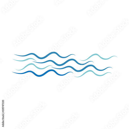 Water Wave symbol and icon Logo Template vector