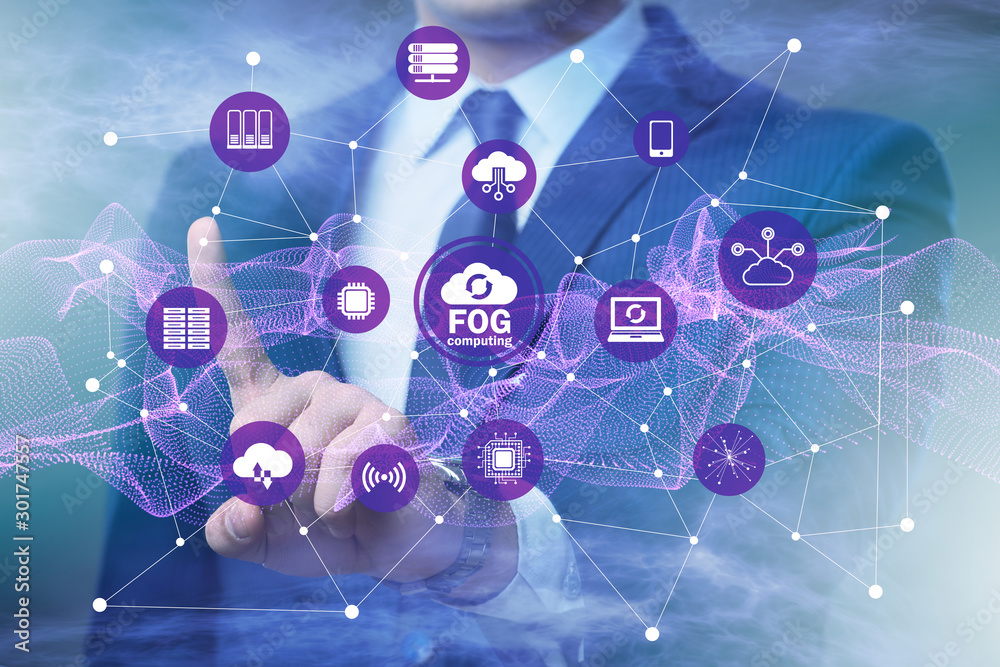 Fog and edge cloud computing concept Fog and edge cloud computing concept