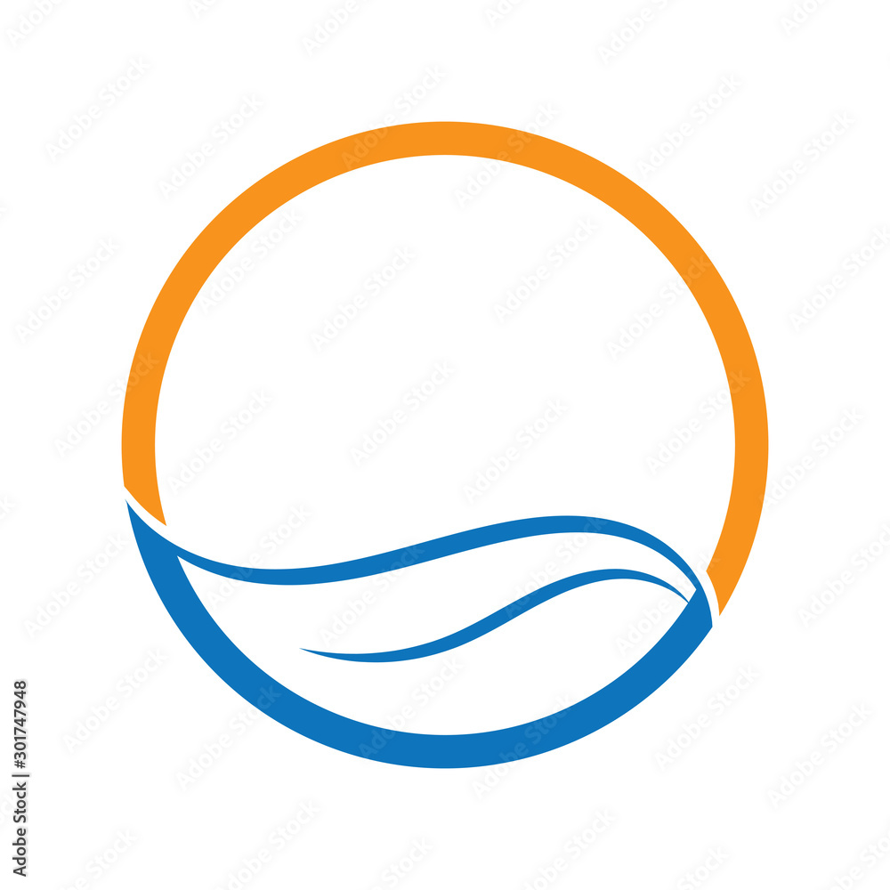 Water Wave symbol and icon Logo Template vector Water Wave symbol and icon Logo Template vector