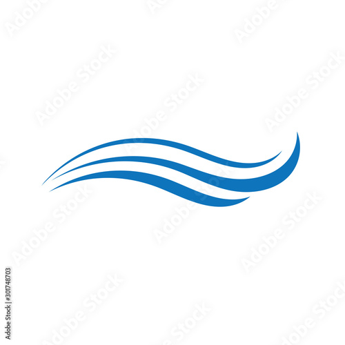 Wallpaper Mural Water Wave symbol and icon Logo Template vector Torontodigital.ca