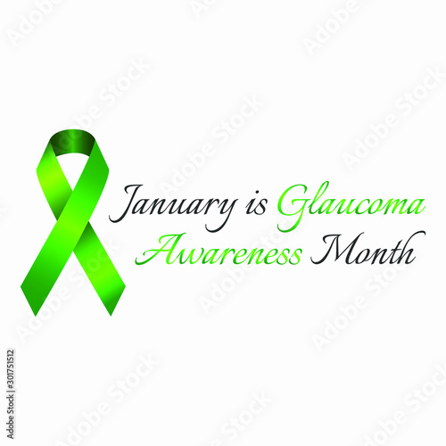 Vector illustration on the theme of National Glaucoma awareness month of January.