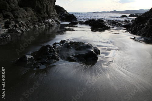 Sand pattern made by waves