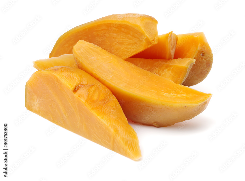 swede vegetable on white background