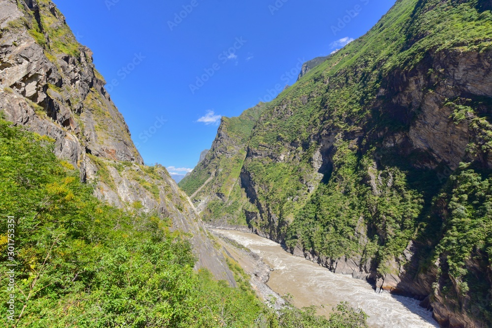 Natural Landmark of Tiger Leaping Gorge in Shangri-La, China