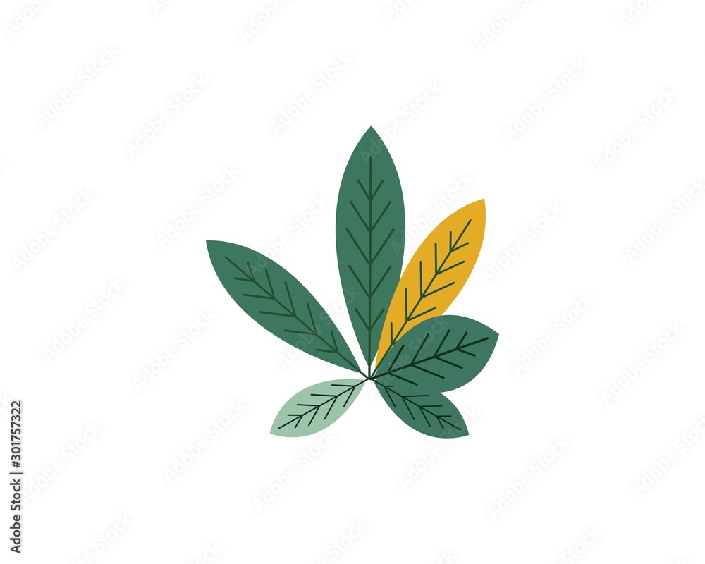 Naklejka premium leaf decoration vector illustration background