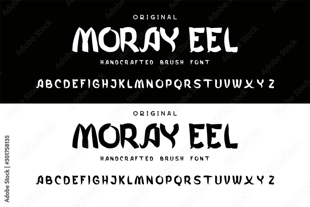Brushpen comic lettering font. Vector alphabet. Brushpen comic lettering font. Vector alphabet.