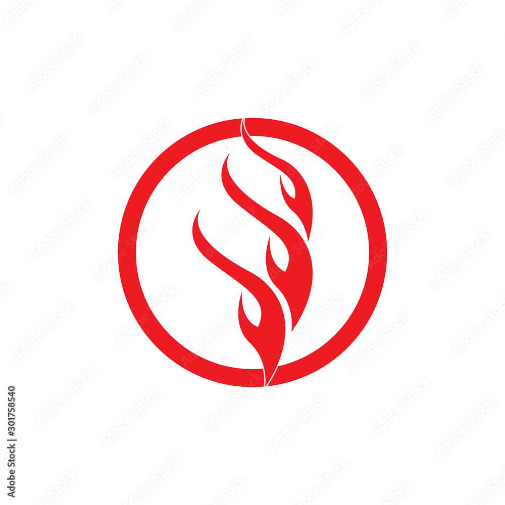 Obraz premium Fire flame vector illustration design template