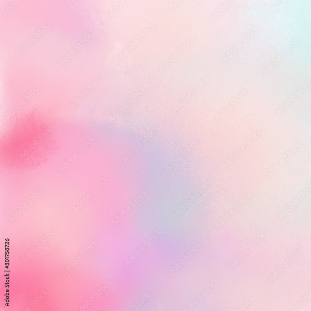 square graphic format pastel pink, hot pink and pastel magenta color  painted background. diffuse painting can be used as texture, background  element or wallpaper Stock Illustration