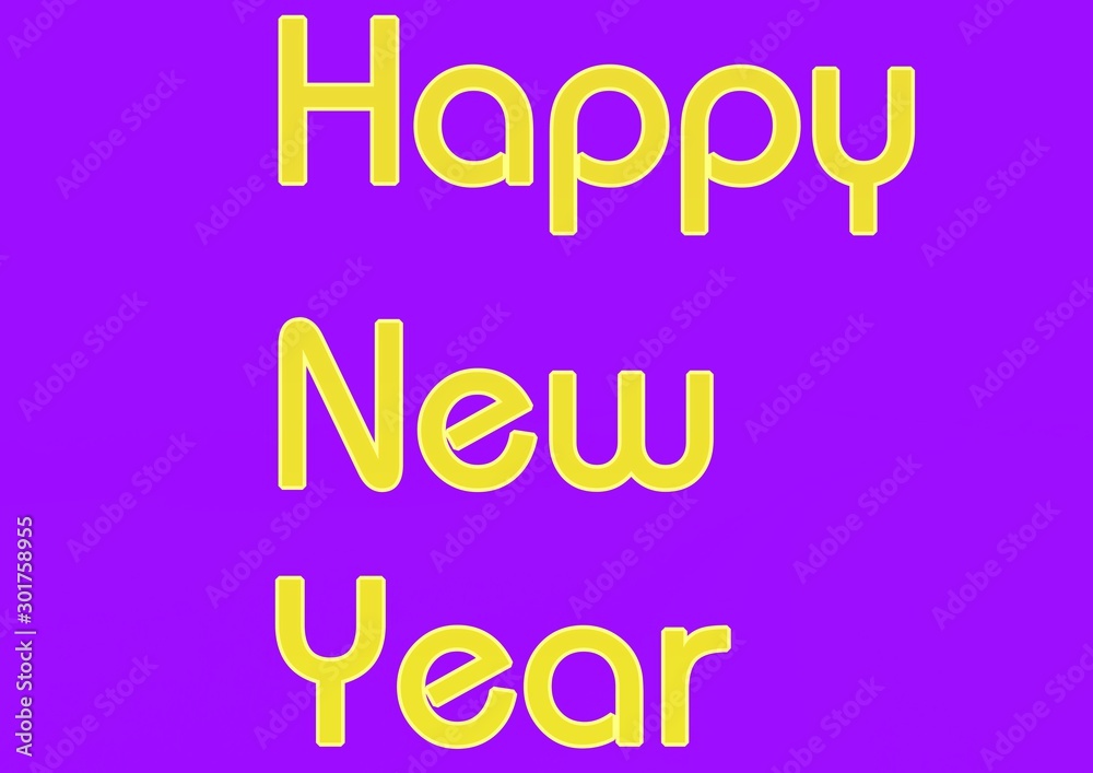 Greeting Card Design Template. Vector illustration of christmas background On a purple background