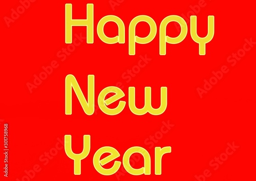 Greeting Card Design Template. Vector illustration of christmas background On a red background