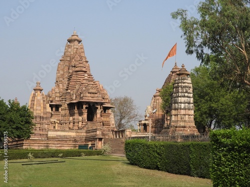 Obraz na płótnie Kandariya Mahadeva Temple, dedicated to Lord Shiva, Western Temples of Khajuraho, Madya Pradesh, India - UNESCO world heritage site. Popular world tourist destination. w salonie